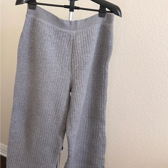 Gray Wide Leg Knit Pants - Picture 4 of 4